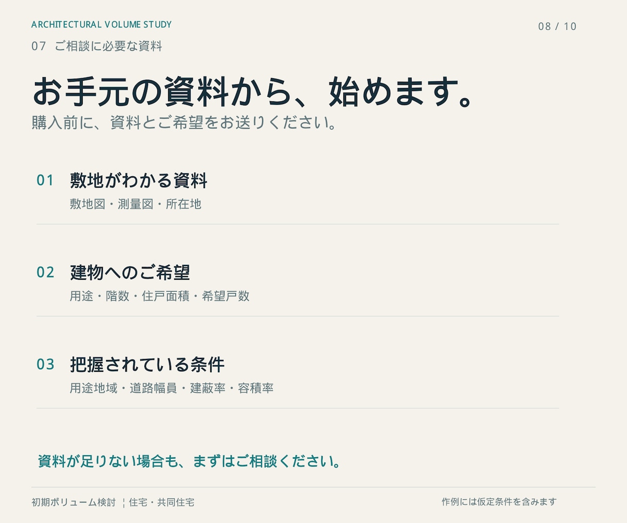 一級建築士が共同住宅の初期ボリュームを検討します 敷地条件から住戸数・面積・配置を整理し、初期判断を支援！ イメージ8