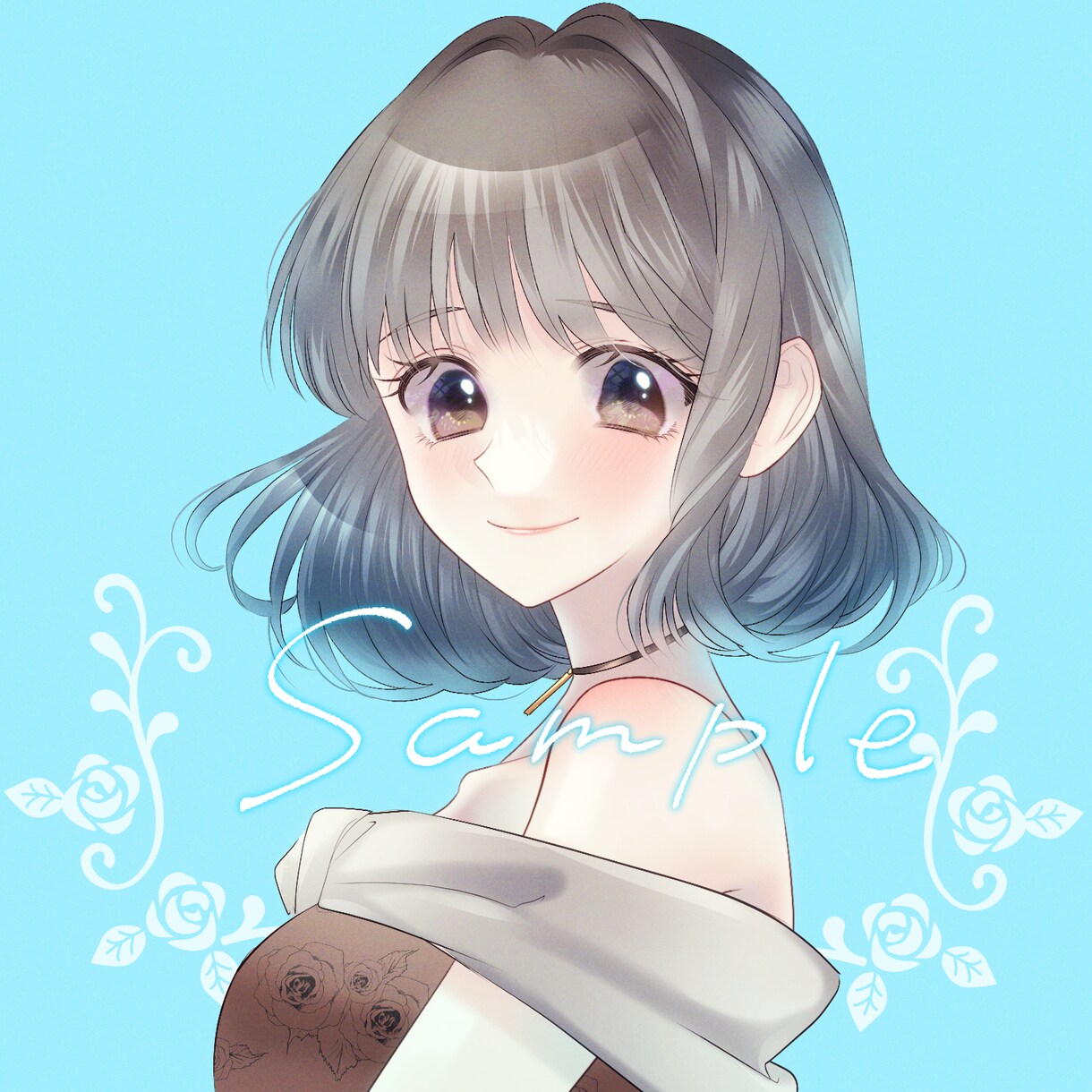 透明感ある人物アイコン制作します 透明感と空気感を大切に丁寧に制作します イメージ1