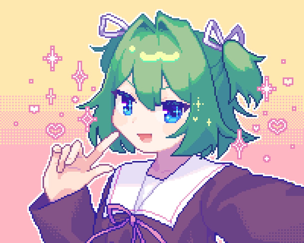 動くドット絵の萌え系イラスト描きます 静止画も制作します！動画SNSアイコンヘッダーに使える！ イメージ5