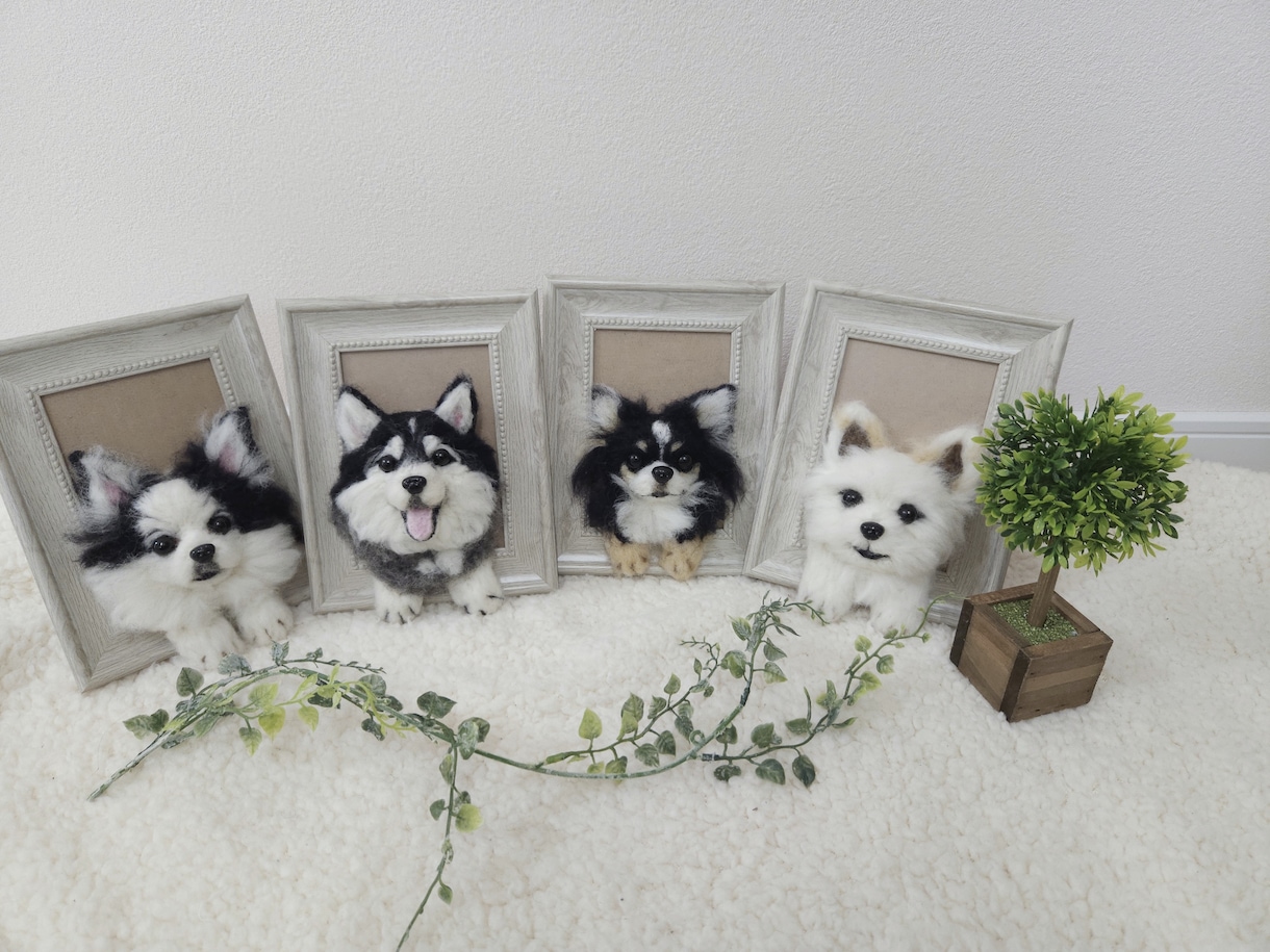 大切な家族のわんちゃんを羊毛フェルトでお作りします うちのこペット　犬　ペット　羊毛フェルト　犬　ハンドメイド イメージ1
