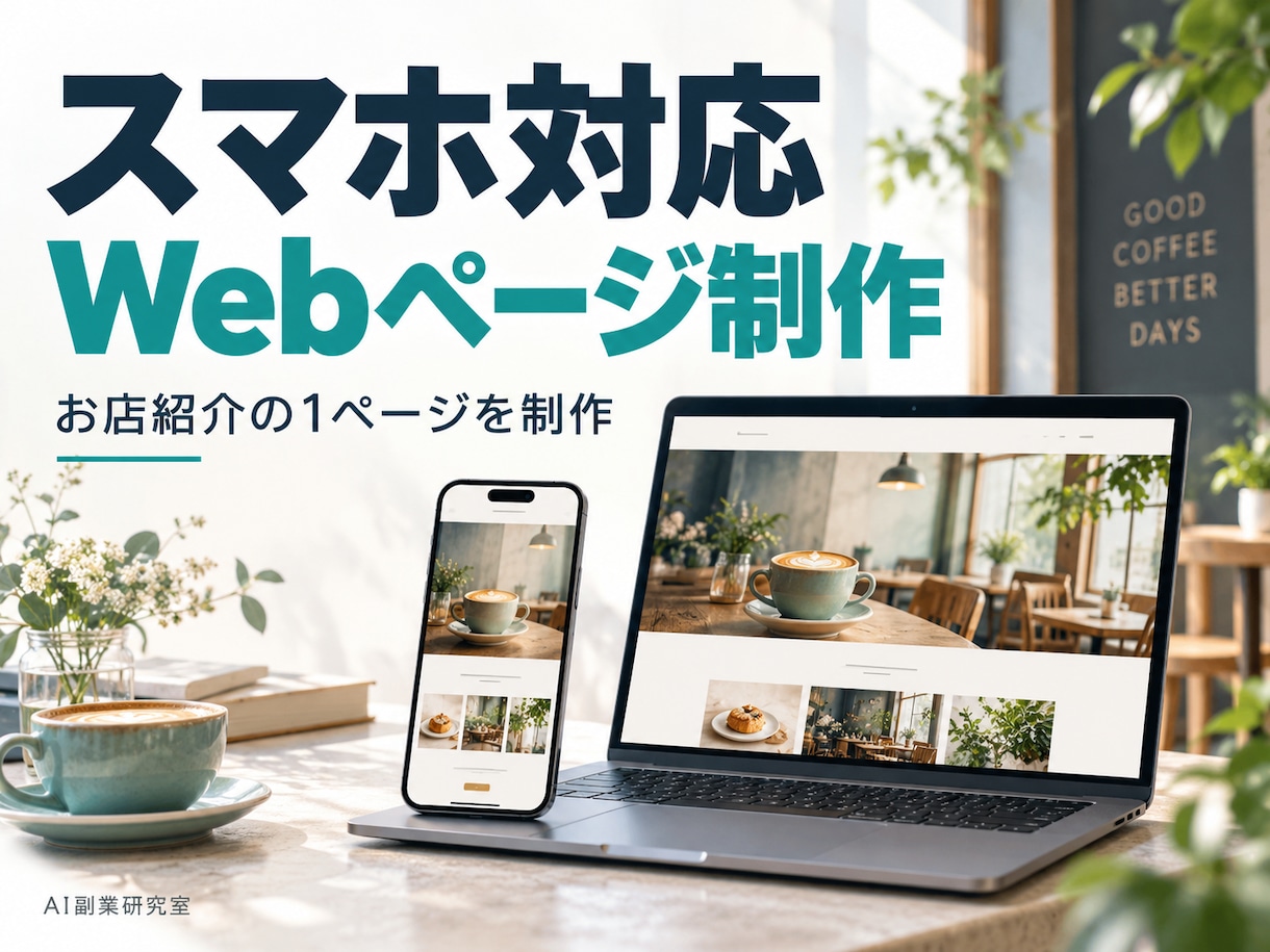 お店紹介のスマホ対応Webページを作ります お店の情報を、1ページのホームページに イメージ1
