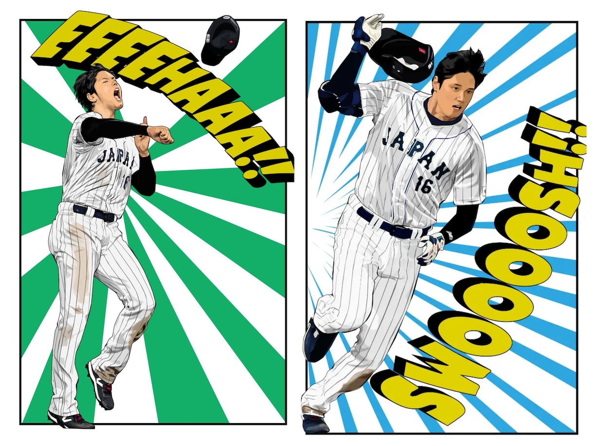 熱のあるリアルなスポーツイラスト描きます スポーツ書籍実績あり/サポーターグッズ仕様に最適 イメージ1