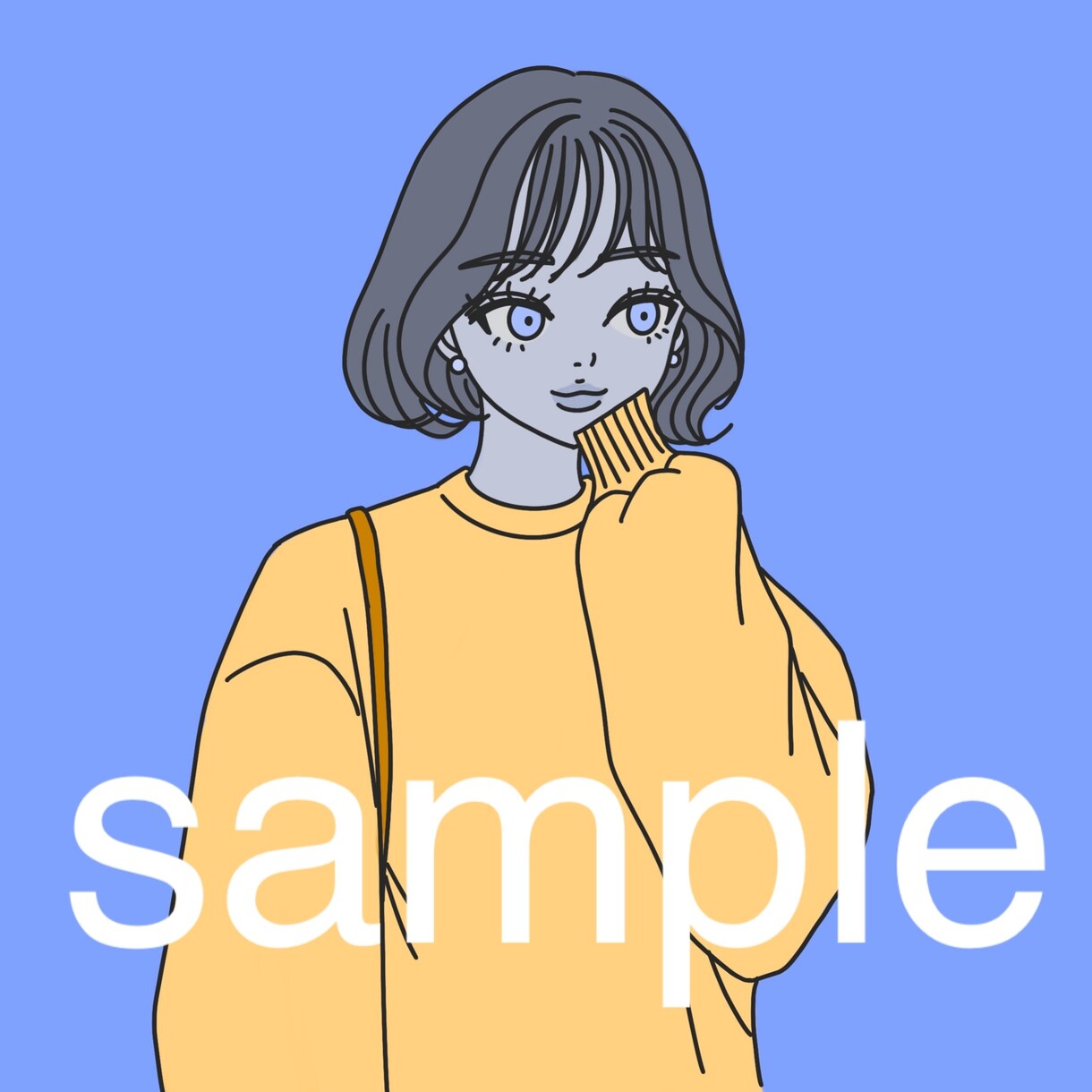 リテイク無制限！おしゃれな雑誌風アイコン描きます 被らない個性派アイコンお任せ下さい【最短１日】【商用可】 イメージ6