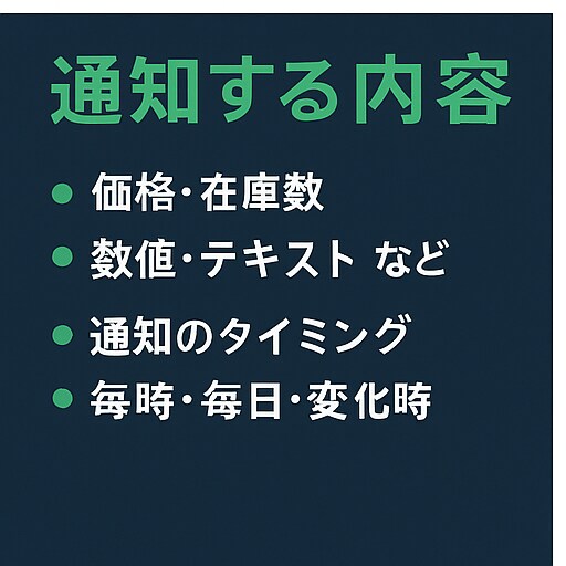 LINE通知BOT｜価格・在庫を自動監視します 指定データを自動取得し、LINEにリアルタイム通知します。 イメージ3