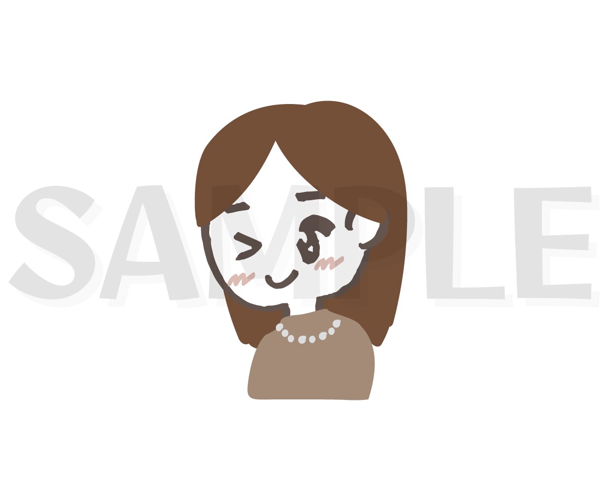 カフェオレ色の手描き女の子アイコン作成します 納品は即日〜OK！LINEやSNS、名刺に個性を出したい方に イメージ5