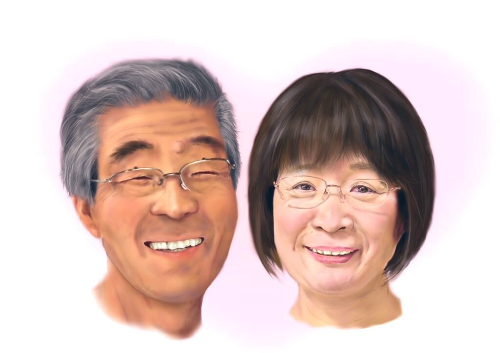 組み合わせ自由でリアルな似顔絵描きます 複数の写真、背景の組み合わせで唯一のイラストにします。 イメージ4