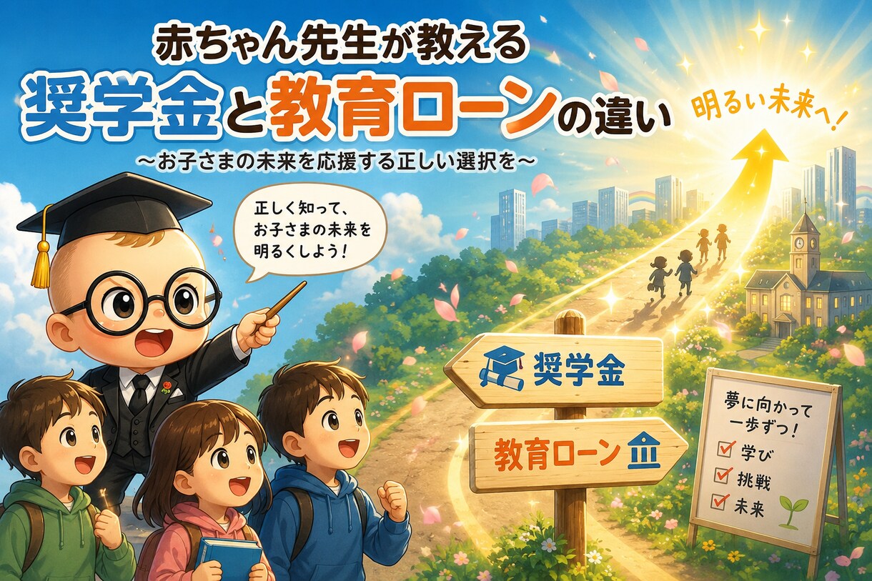 元銀行員が教育ローンと奨学金の違いを解説します 子どもの将来は、資産形成によって決まる！損しない未来！ イメージ1