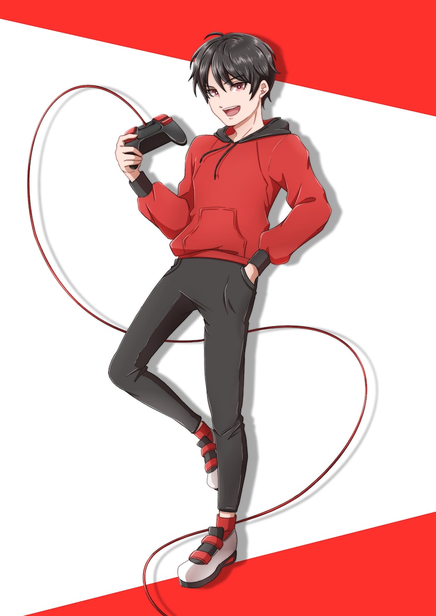 キャラクターイラスト、全身の立ち絵、お描きします 表情差分やポーズ違いも追加でお受け出来ます。お気軽にどうぞ！ イメージ2