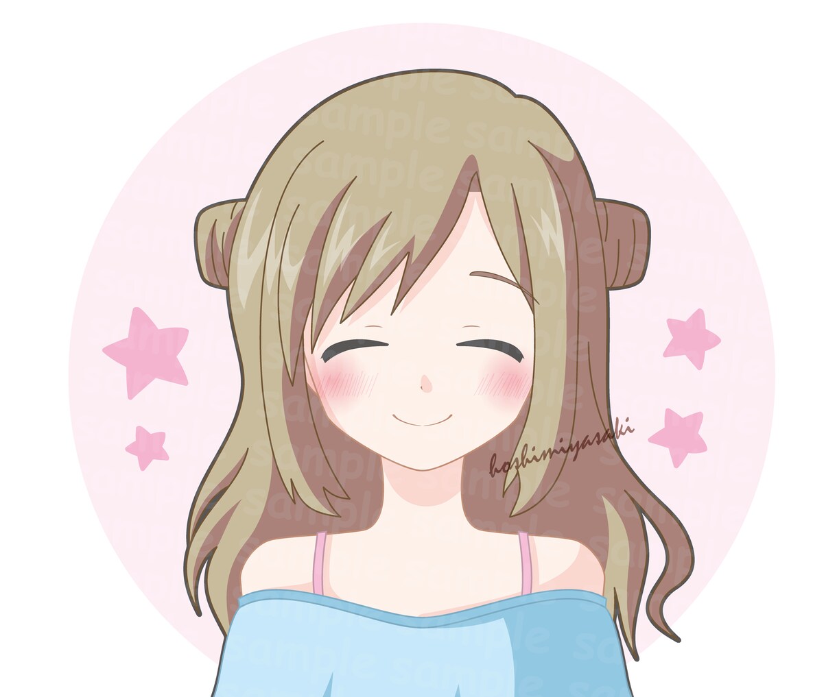 SNS用アイコン⭐可愛い女の子のイラストを描きます 自撮りのイラスト化もOK！優しい・柔らかい印象で仕上げます⭐ イメージ9
