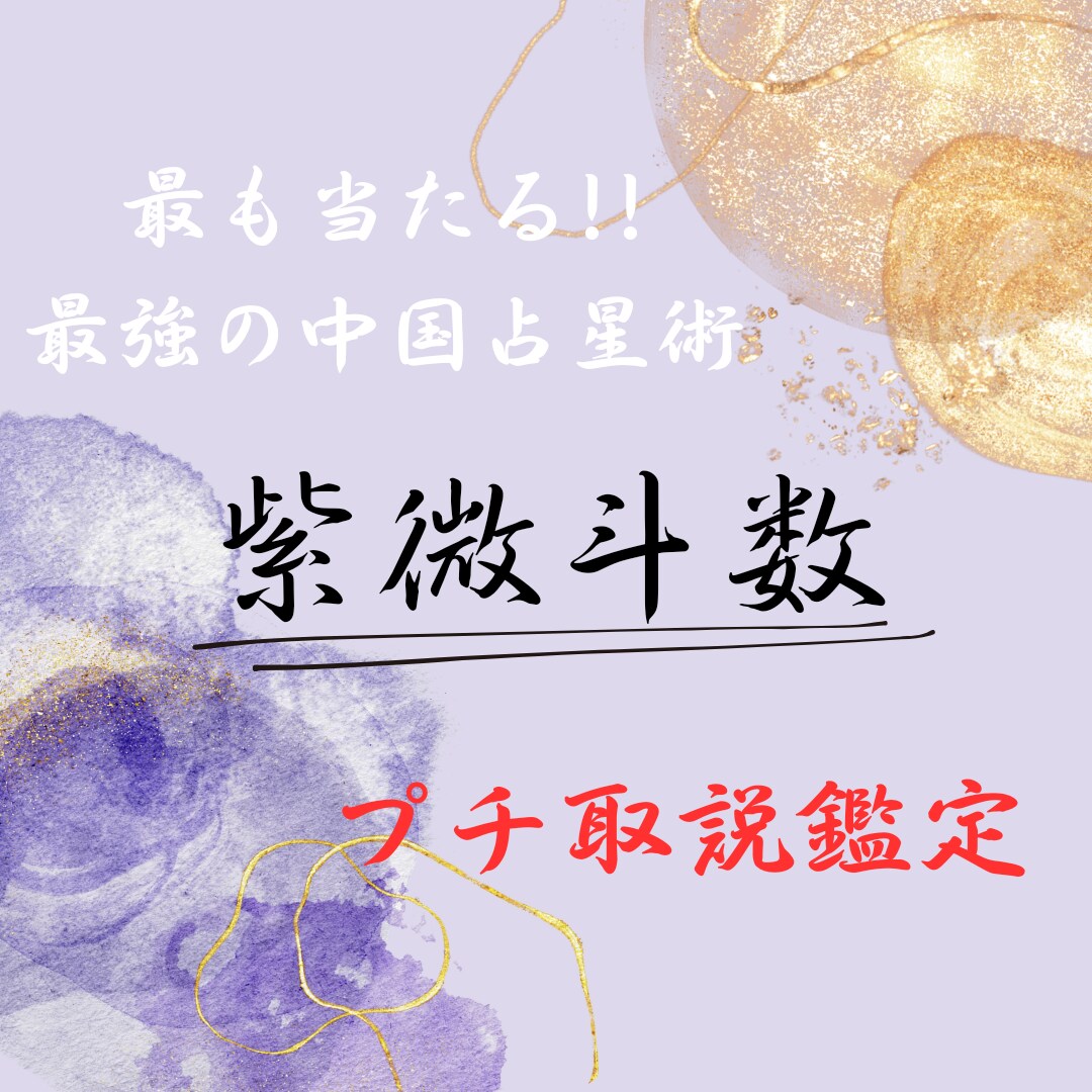 初回限定!!紫微斗数で貴方のトリセツ鑑定します 中国本格命術の紫微斗数でみる!!貴方のトリセツ鑑定!! イメージ1