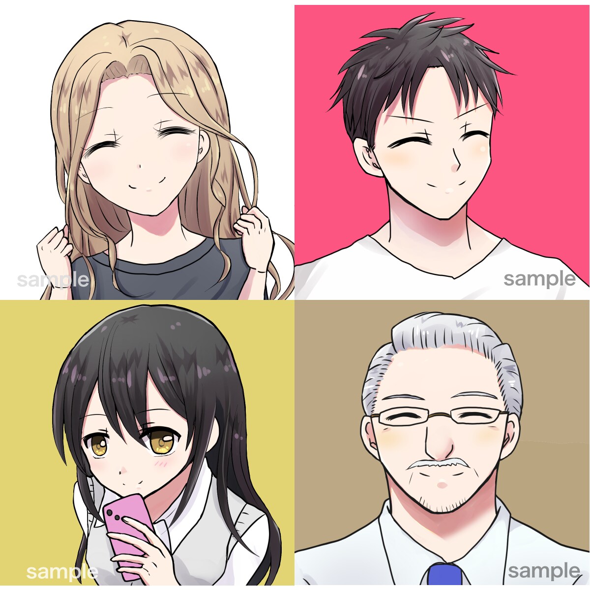 ほんわか可愛いSNS向けアイコンイラスト描きます 商用無料・SNS/ブログに親しみあるアイコンはいかがですか？ イメージ3