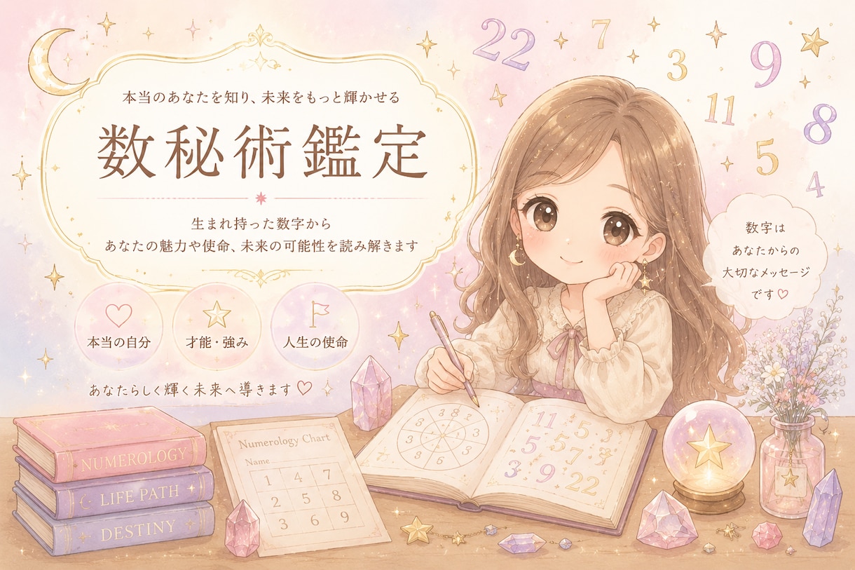 あなたの生年月日から数秘術鑑定します 生年月日からあなたの強みを発掘します イメージ1