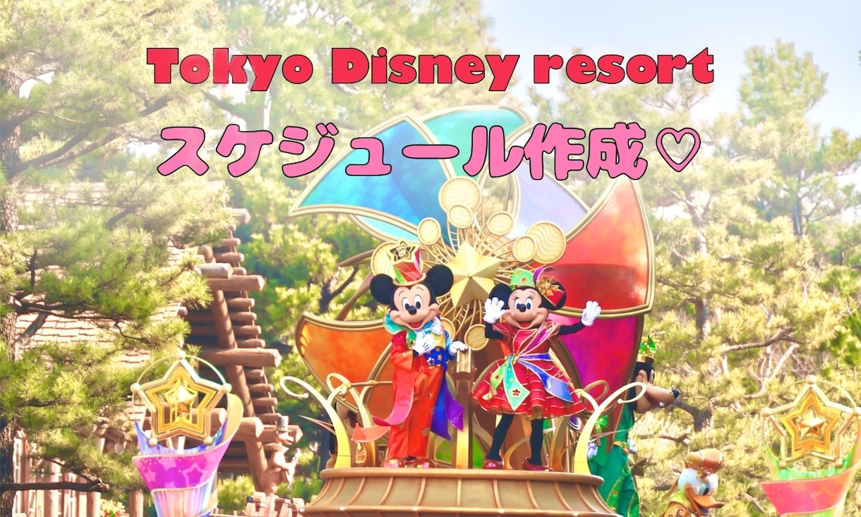 あなた専用のディズニースケジュールを作成します ディズニーをもっと快適に、もっと楽しく！最適なプランをご提案 イメージ1