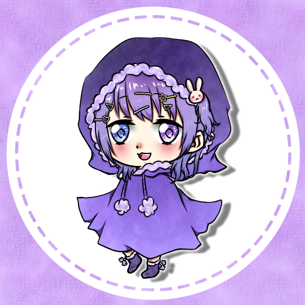 ポンチョ姿のあなたをデフォルメで描きます SNSやブログなどで使うアイコンをお描きします イメージ5