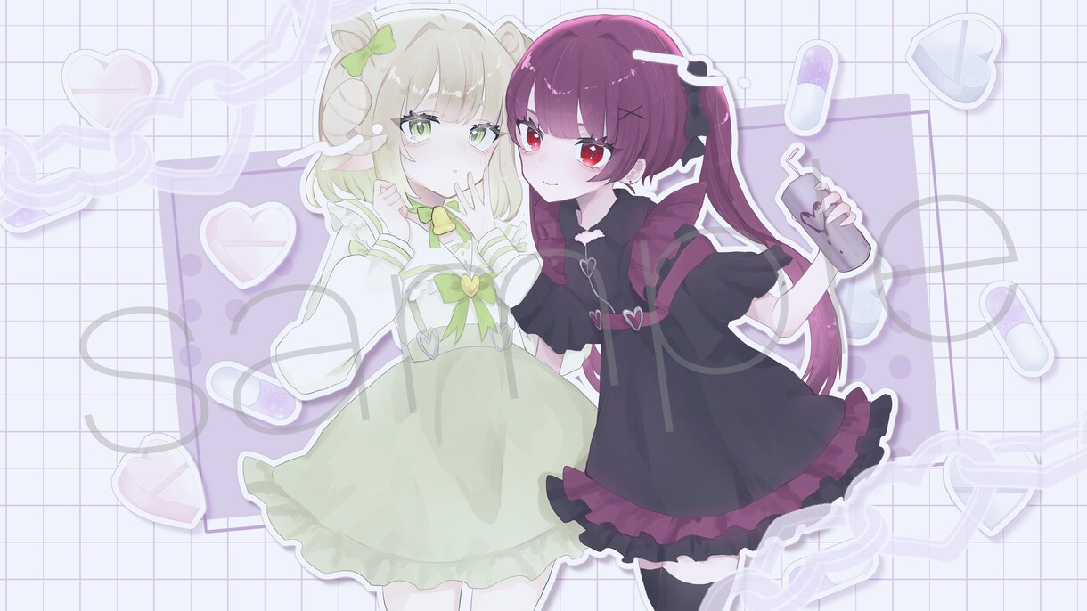 商用利用OK◎サムネイル等に使えるイラスト描きます 透明感のある可愛いイラストをお描きします！ イメージ1