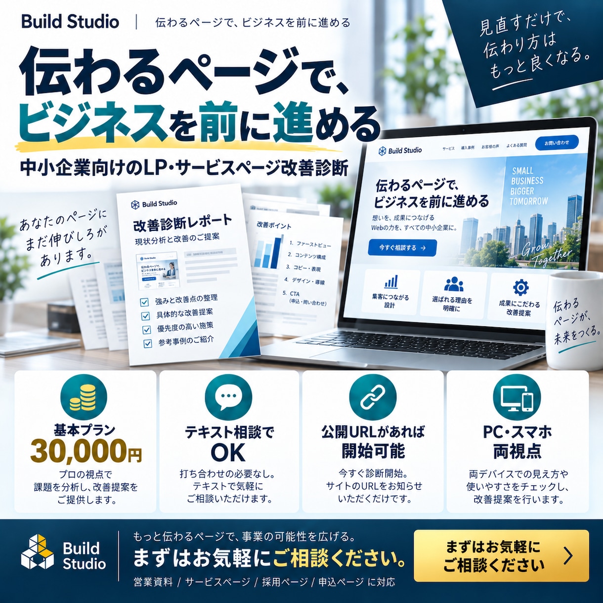 URLだけでLP・サービスページを改善診断します 診断だけで終わらず、改善コピー＋HTMLモックまで制作 イメージ7
