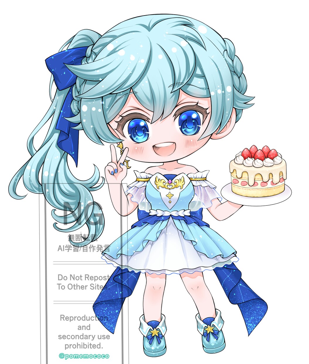キラキラ可愛いミニキャラ描きます あなたのキャラをキラキラな可愛いミニキャラで描きます イメージ6