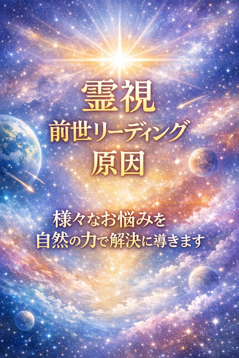5次元の視点から貴方様の前世を霊視します カルマや原因追求し本質を見抜き必要な情報だけを提供します イメージ1