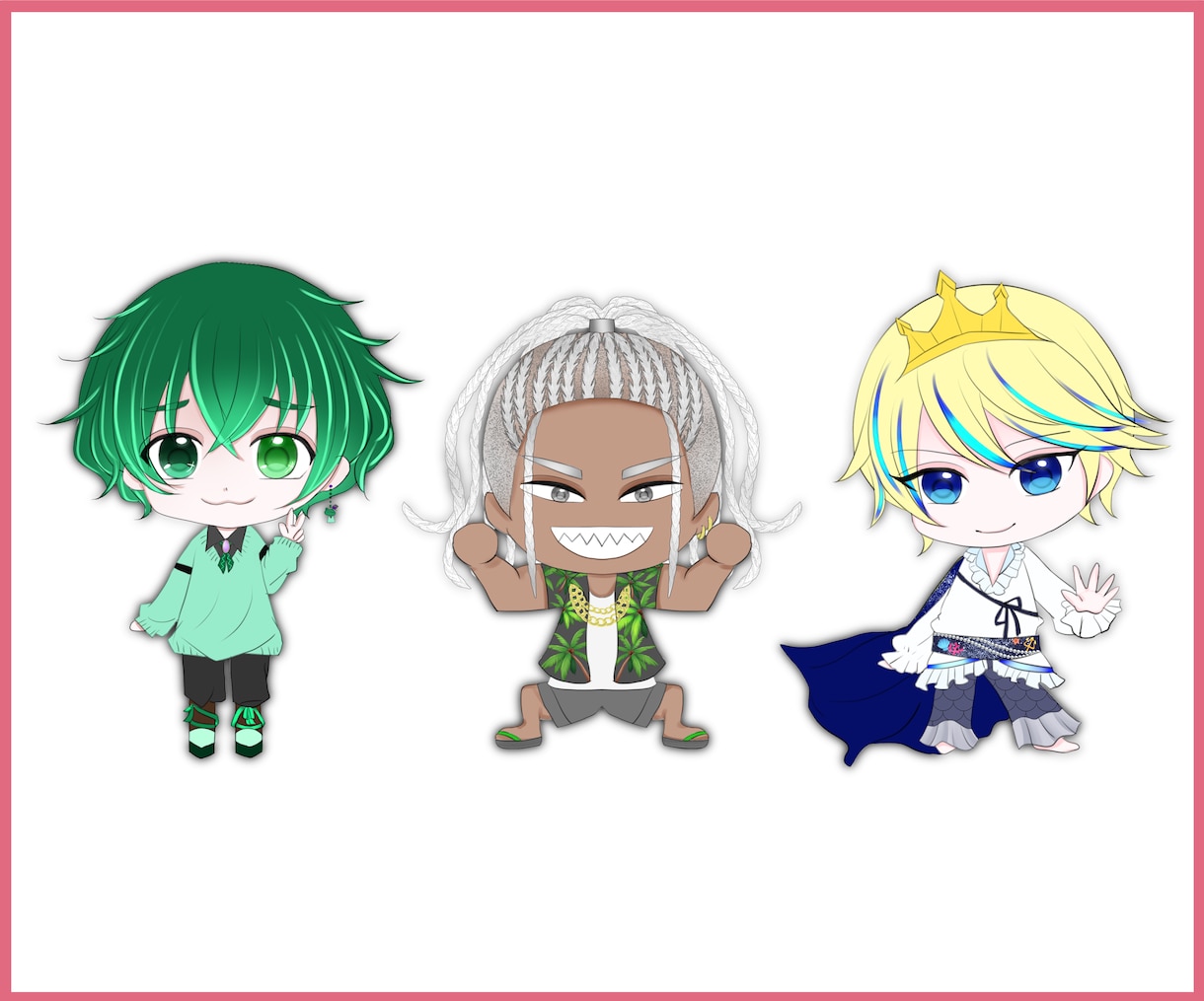 ミニキャラ、デフォルメしたキャラクター描きます かわいい系、かっこいい系なんでもＯＫ！ イメージ3