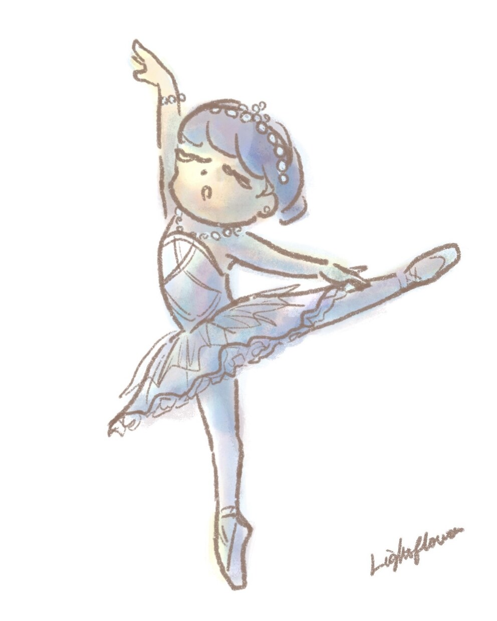 バレリーナのイラストを描きます プレゼント・SNSアイコンに最適です♪ イメージ8
