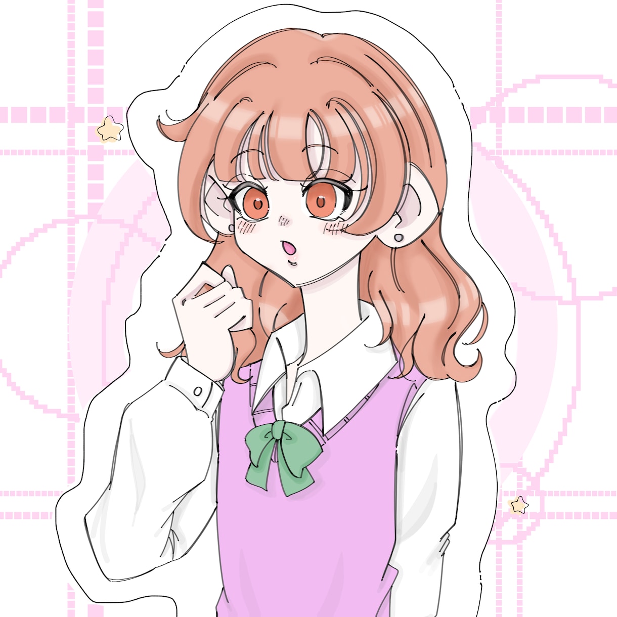 SNSアイコン、イラスト等描きます 個性的な絵柄で可愛い絵から不隠な感じの絵まで描きます イメージ1