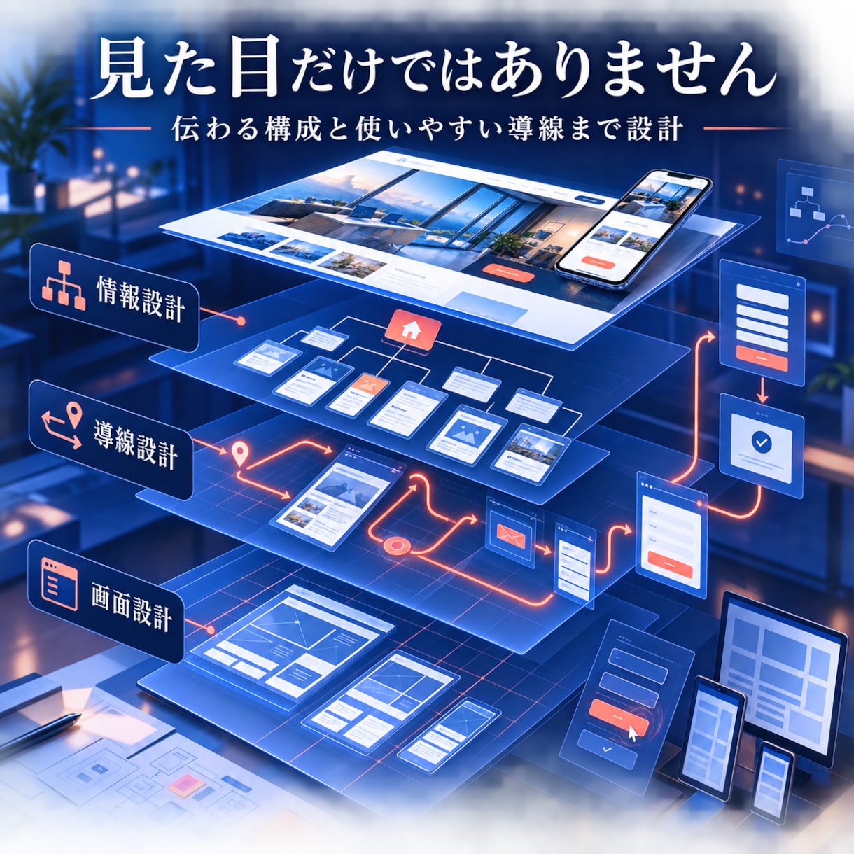 目的に合うホームページをまるごと制作します 企画・デザイン・公開までワンストップで対応 イメージ2