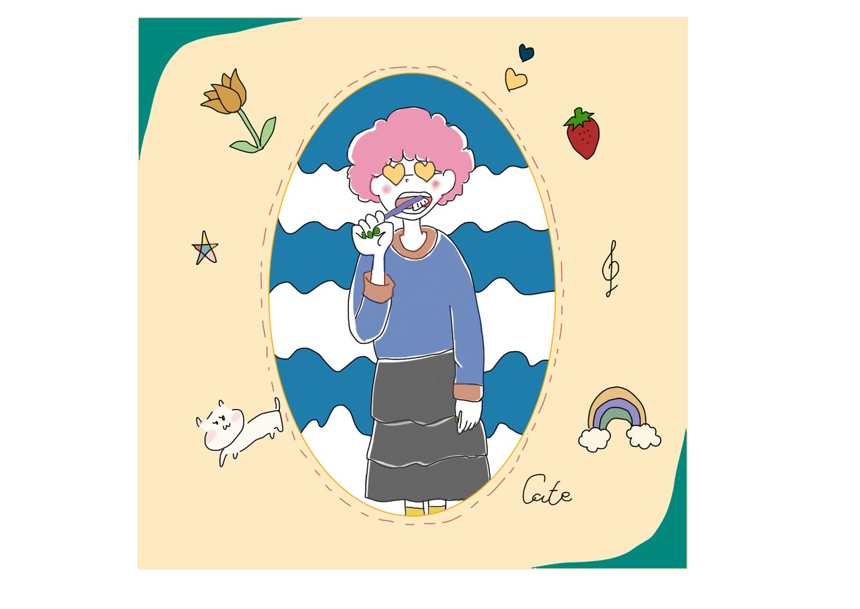 シンプルで可愛いイラスト作ります 人目を引くポスター作成、商用イラストもお任せ下さい⑅︎◡̈︎ イメージ3