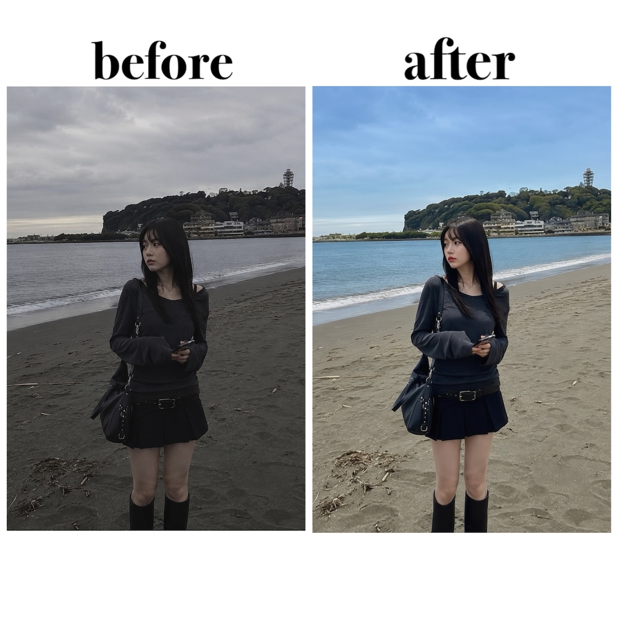 自撮り他撮りを自然に盛れるレタッチします SNS映え！SNS・マッチングアプリ・旅行写真にも対応♡ イメージ6