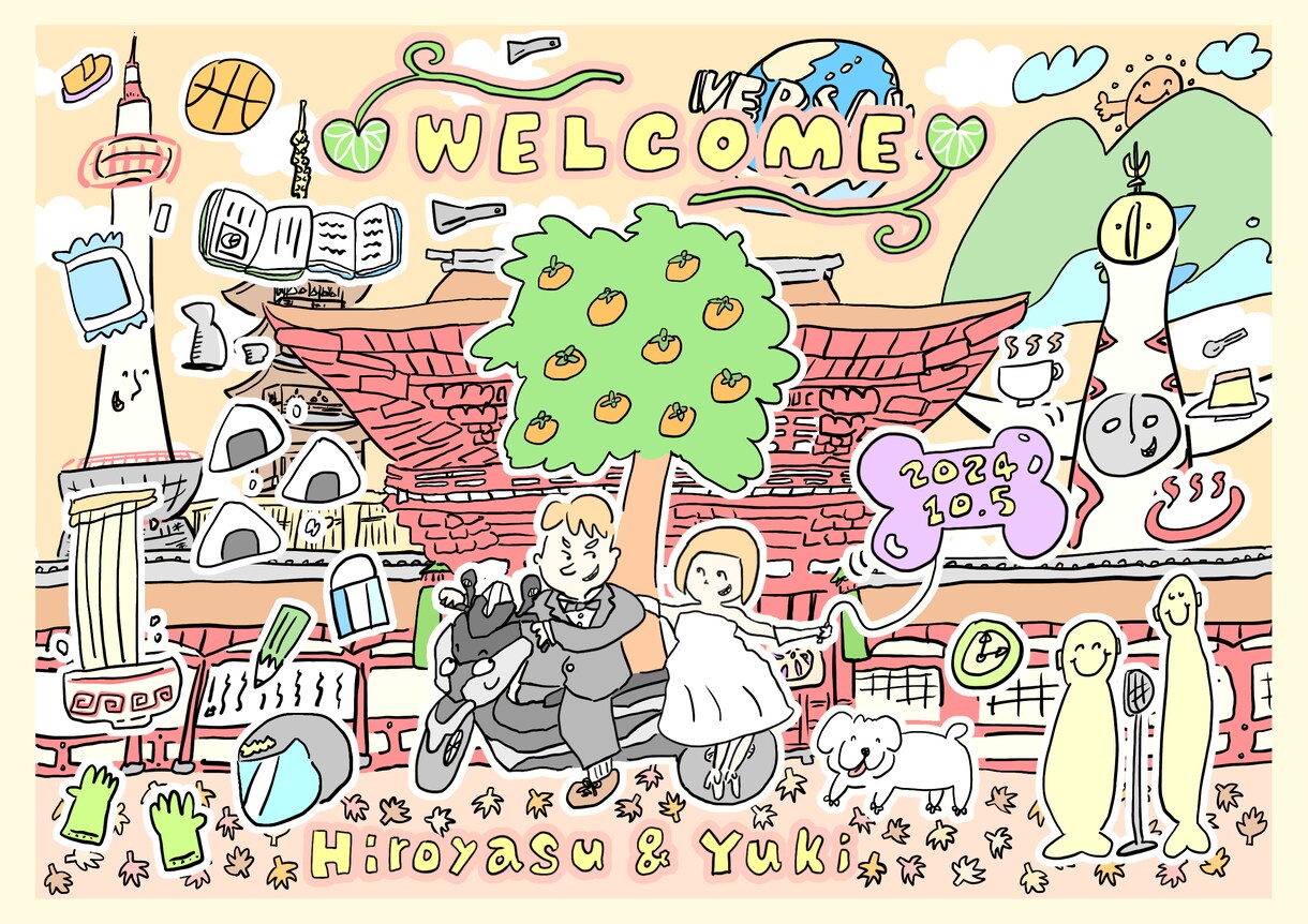 ゆるくてかわいいウェルカムボードを作成します 結婚式 ウェディング wedding イメージ6