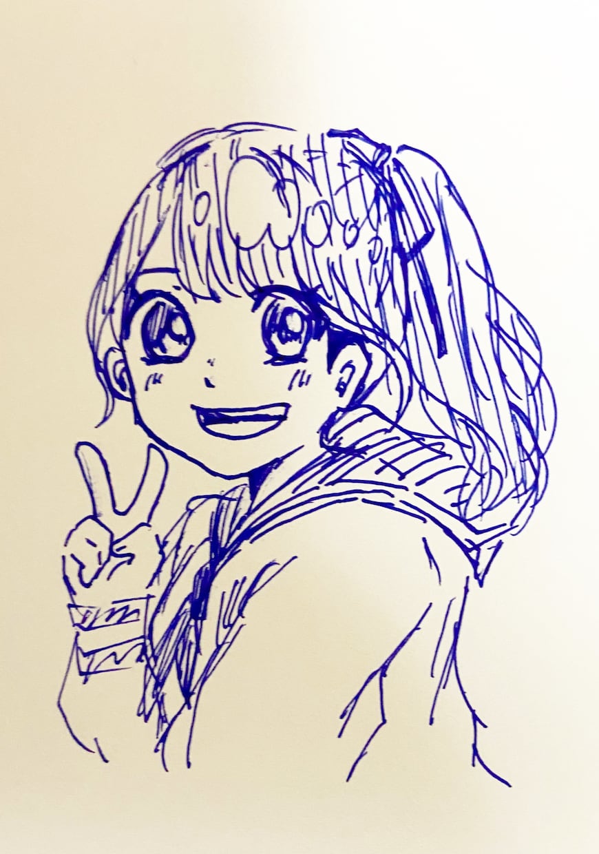 かわいい女の子のアナログイラスト描きます 挿絵、パンフレットの絵をご希望されている方はぜひ！ イメージ1