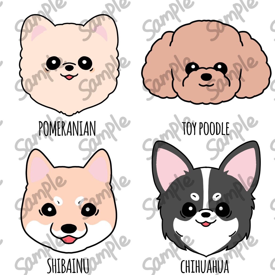 30×25 愛犬のオリジナルラグ作成いたします ※イラストはサンプルをご覧ください。 イメージ3