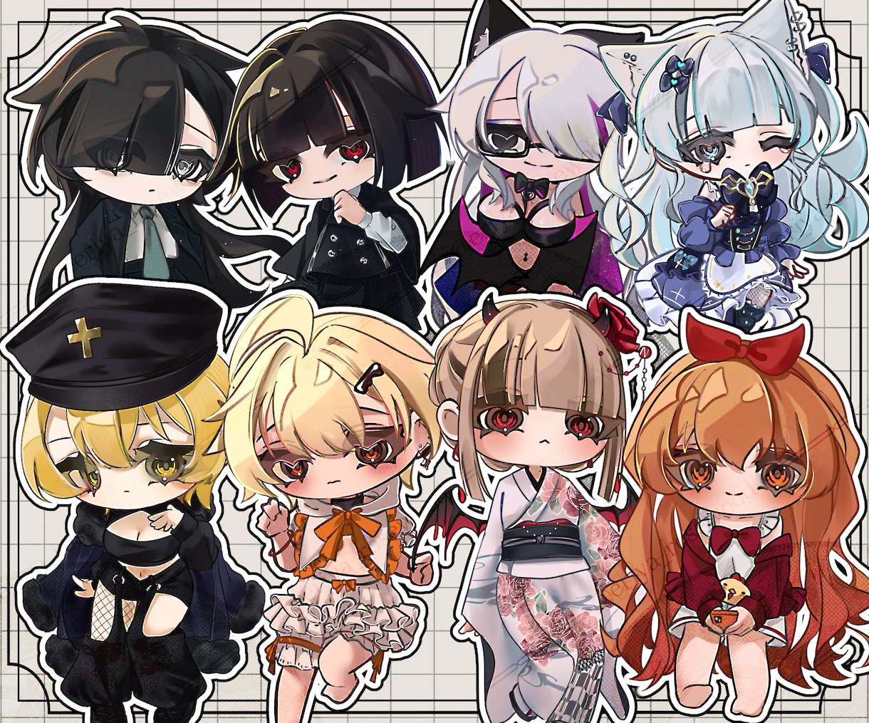 かわいいミニキャラ(SD•デフォルメ)描きます グッズやアイコン,動画などイラスト単体でも映えます! イメージ4