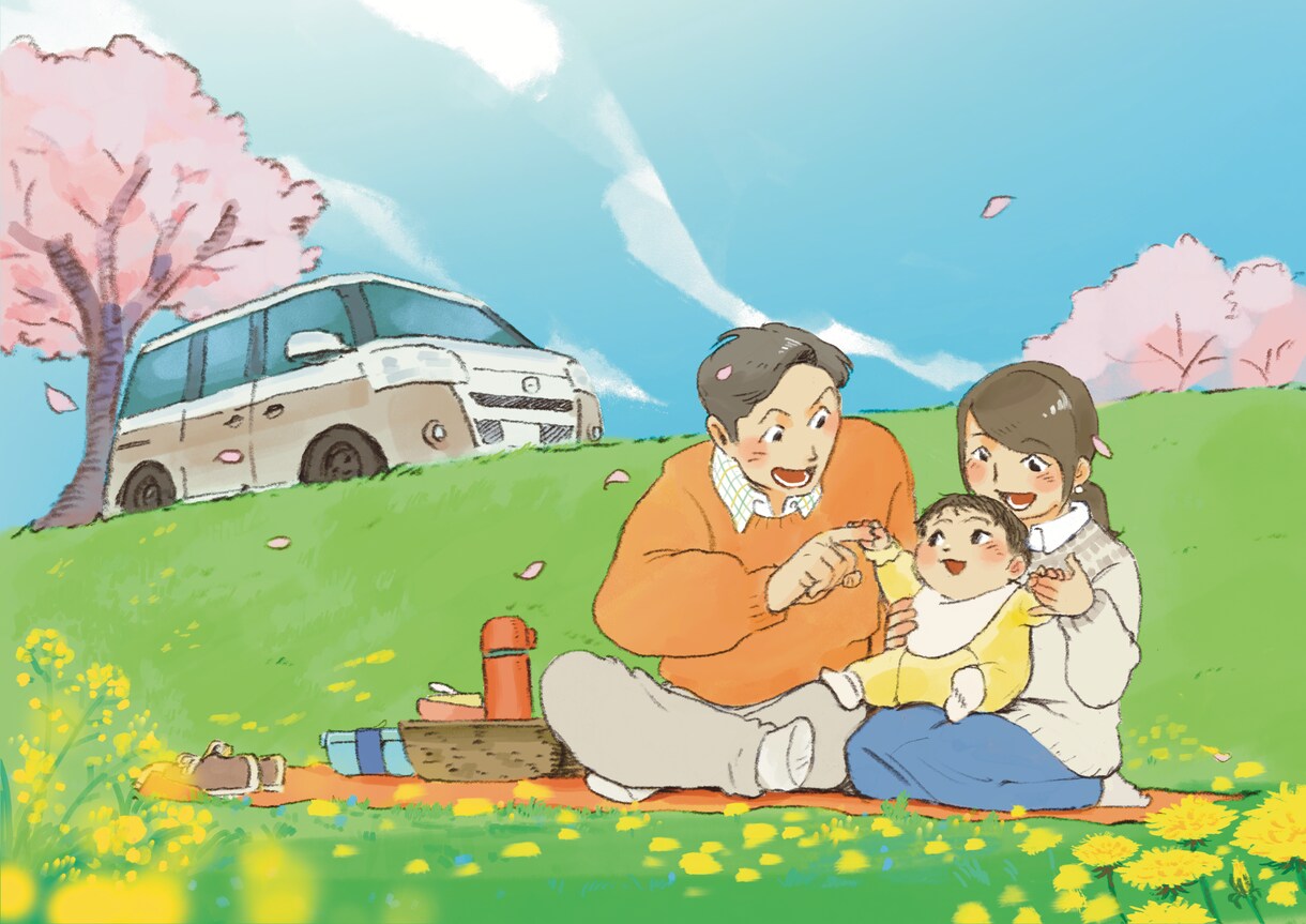 家族イラストをお描きします スケッチブックに描いたような家族写真をお描きします。 イメージ1