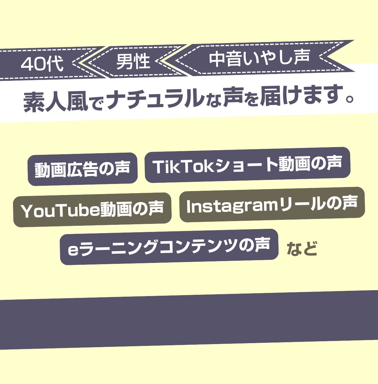不安をほどく、やさしいナレーションをお届けします 深い響きのある声で、視聴者の背中をひと押し イメージ1