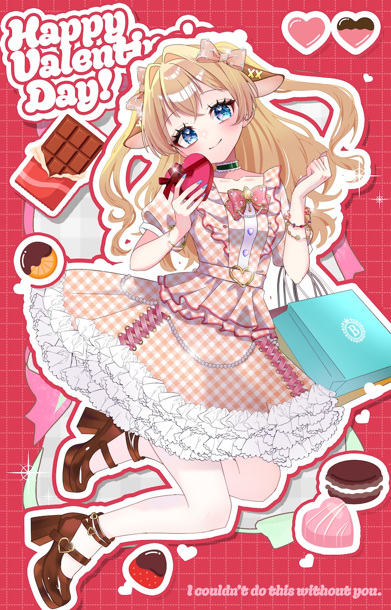 最短当日！IRIAM◎バレンタインイラスト描きます 配信にも！クールor甘ロリから選べる◎即納でお書きします イメージ10
