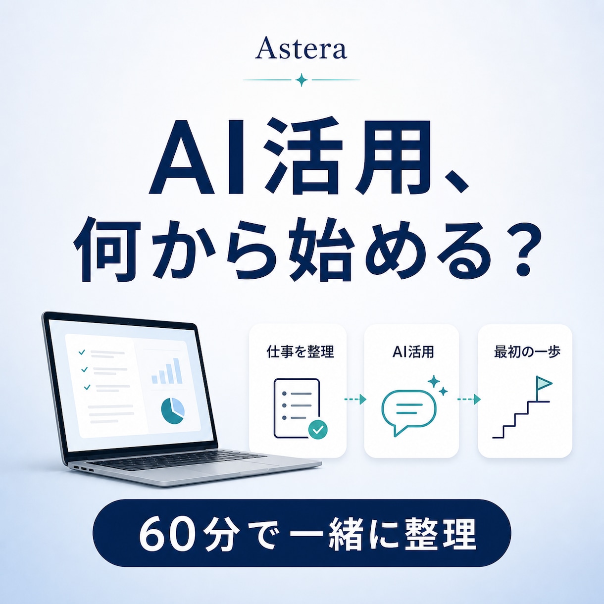 個人事業のAI業務改善を60分で整理します 最初に減らす1業務と7日間の実行手順を作成 イメージ1