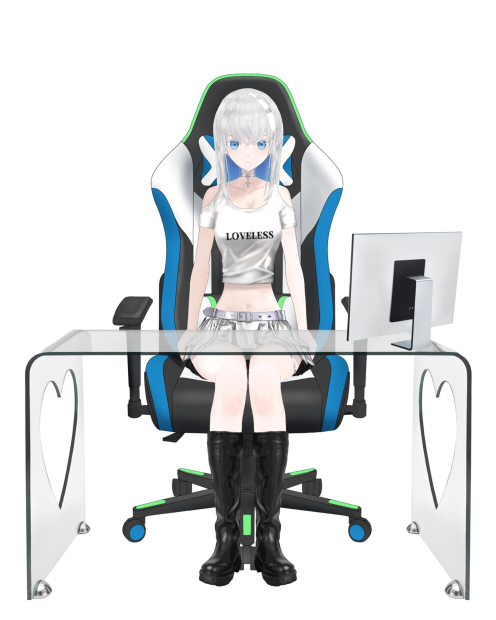 限定1点　女の子　銀髪VTuberモデル販売します 初期PR　設定サポート致します　VTS対応 イメージ4
