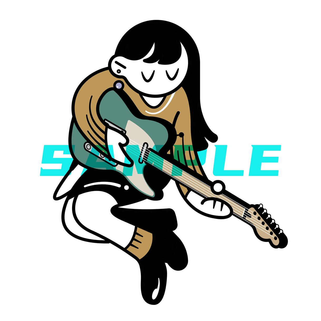 2名様限定価格  人物 X ギター/ベース描きます アイコン書きます。ほかの楽器も可能！お気軽にご相談ください♪ イメージ1