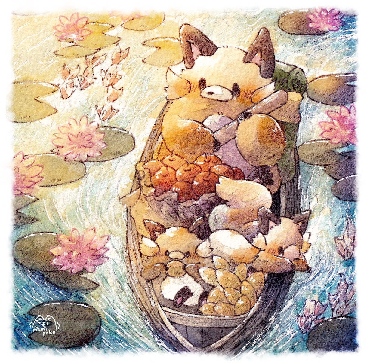 可愛い動物キャラクター、アイコンお描きします 水彩イラストでふんわり絵に仕上げます イメージ4