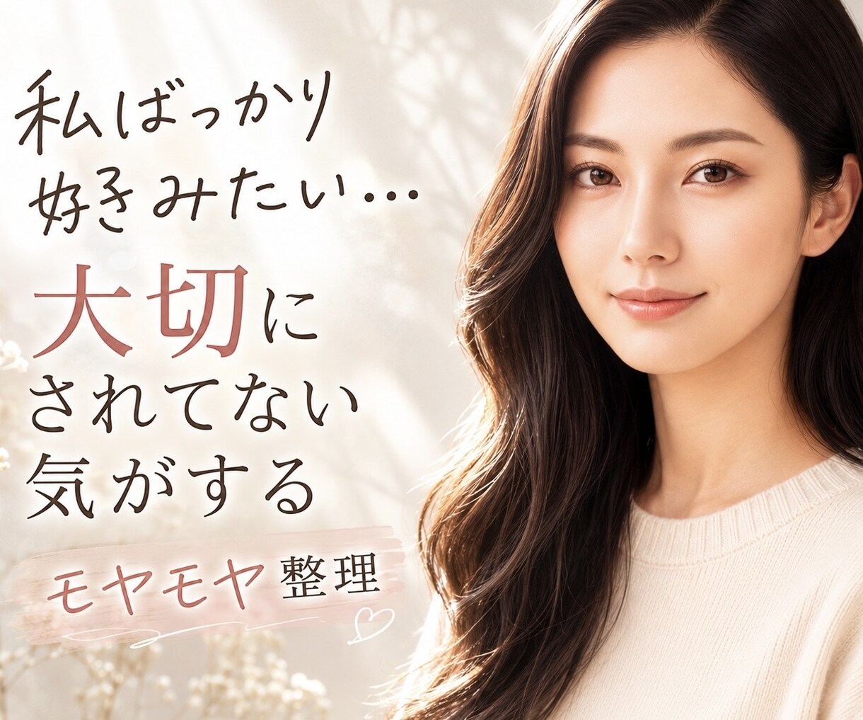 私ばかり追いかけてる。大切にされない悩み整理します 追うばかりの恋愛に疲れた、都合のいい関係かもと悩むあなたへ イメージ1