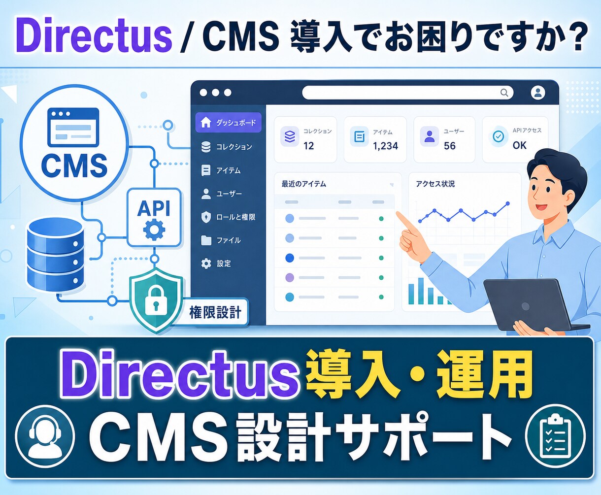 Directus導入を支援します AI連携のCMSを正しい設計で導入 イメージ1