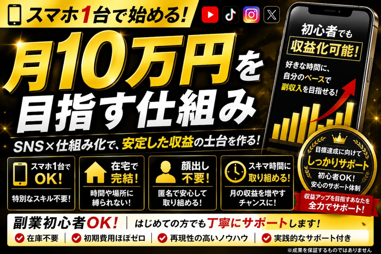 SNS収益化条件を突破できる拡散ツール教えます YouTube Instagram TikTok Ｘ　対応！ イメージ1
