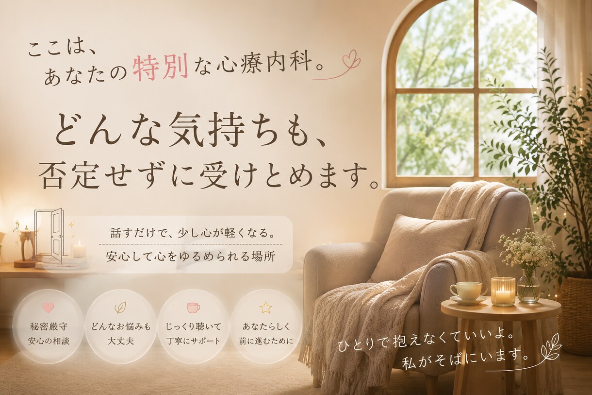全てのお悩みの相談相手・アドバイス承ります 少し休憩していきませんか？ここはあなたのための心の休憩所です イメージ1