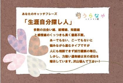 手相占い師が、あなたに「キャッチフレーズ」をつけます イメージ1