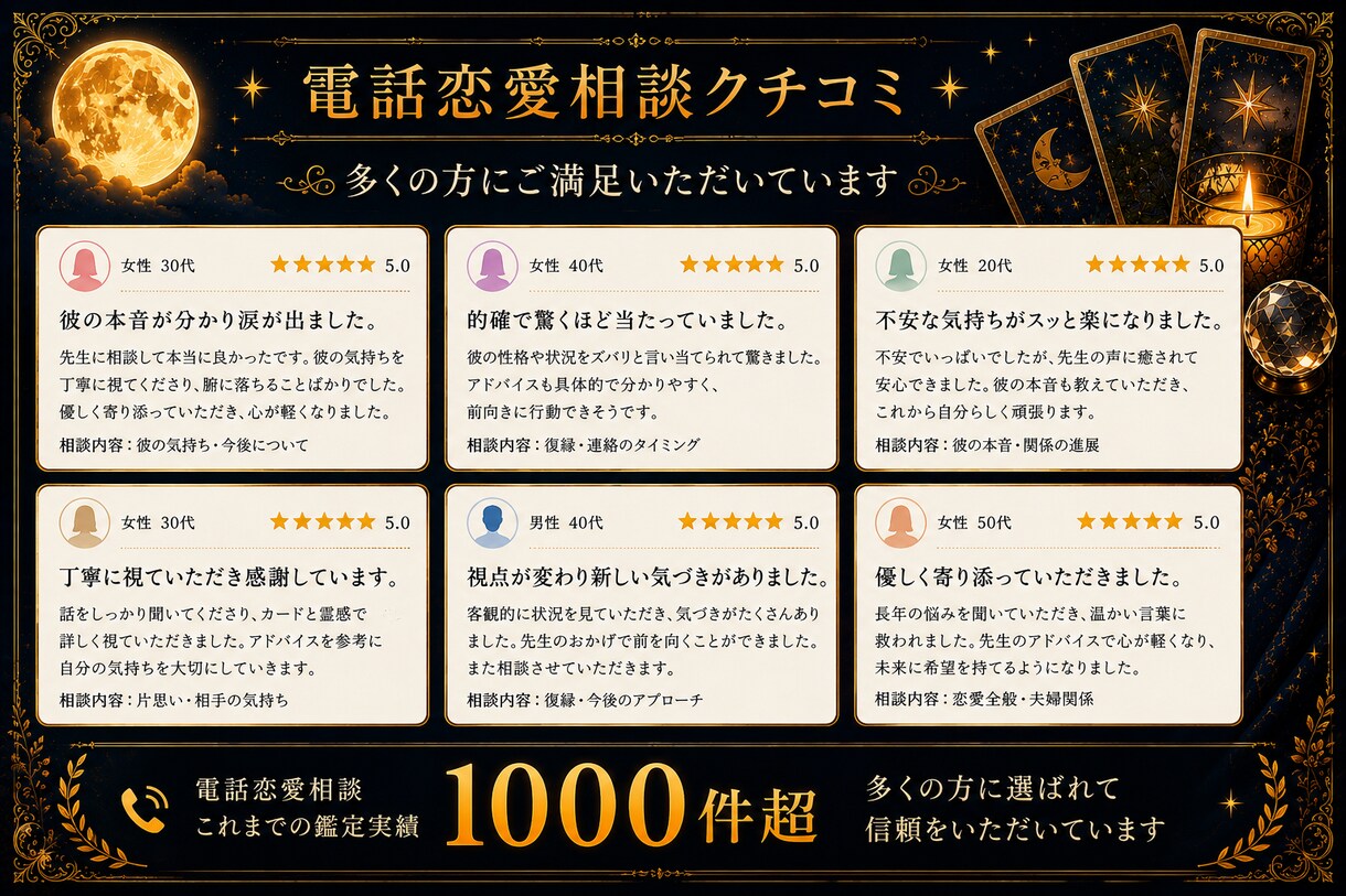 20分チャット恋愛リーディングします あなたの恋愛をリアルタイムで読み解きます。 イメージ3