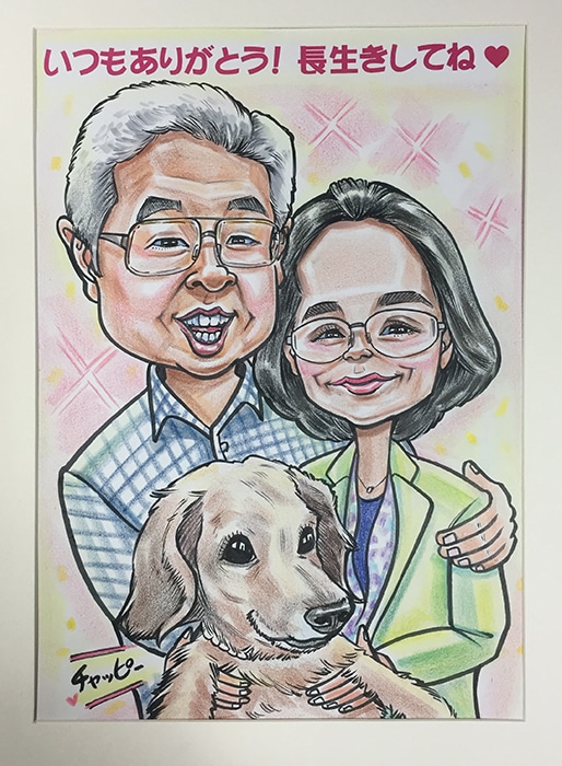 ペットの可愛い楽しい似顔絵お届けします 【１名～3名描き】★納期3日★人物との組み合わせもOKです！ イメージ6