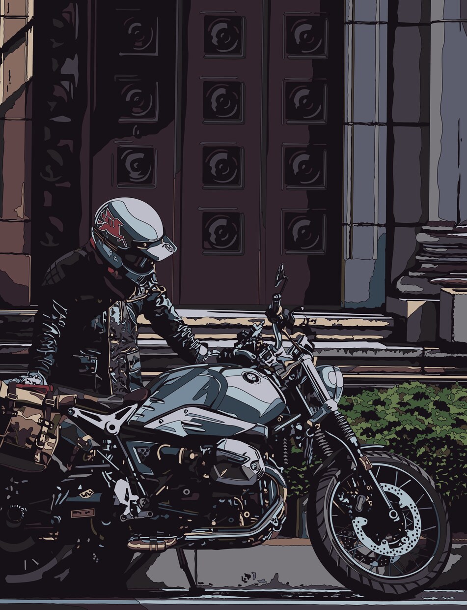 あなたの愛車バイク、思い出の風景をイラストにします 思い出を絵にして飾ってみませんか。額装サービスも承ります。 イメージ3