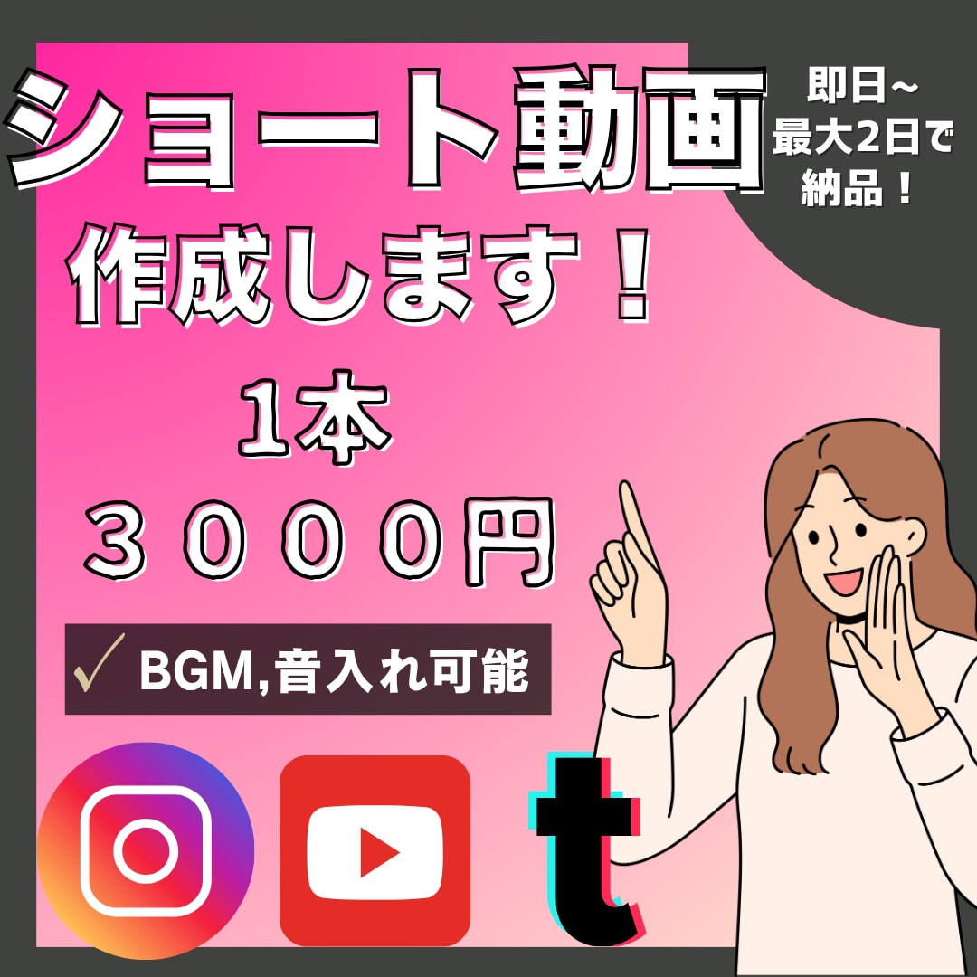 最短即日納品可能｜ショート動画を編集します Instagram/Youtube short/TikTok イメージ1
