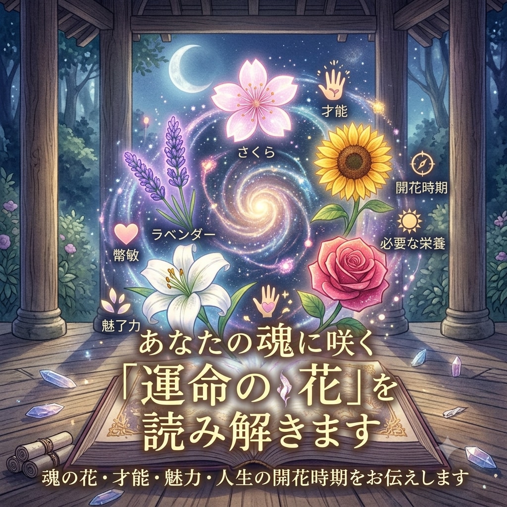 あなたの魂に咲く「運命の花」を読み解きます もしあなたの魂が一輪の花なら？魅力・才能・これからの開花 イメージ2