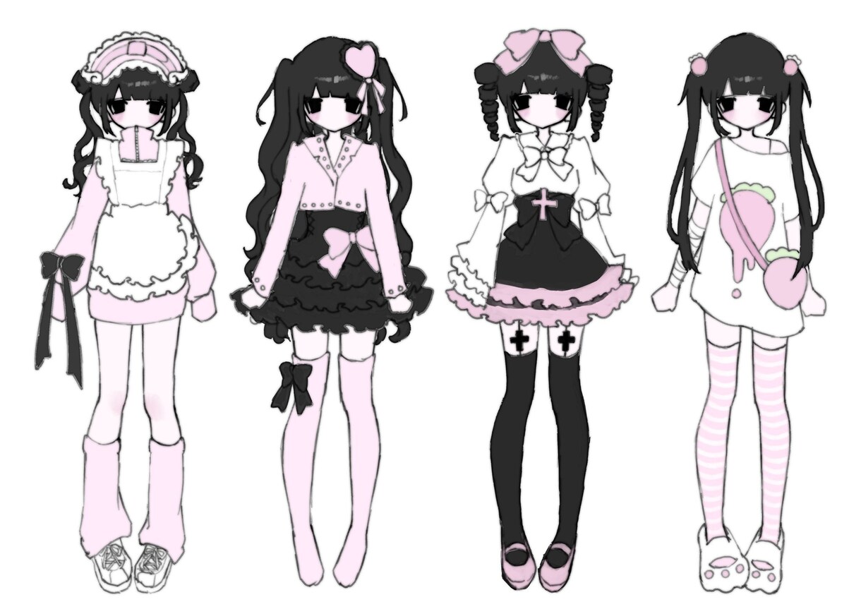 全身イラストを制作します ♡唯一無二の甘くて苦い世界観♡ イメージ10